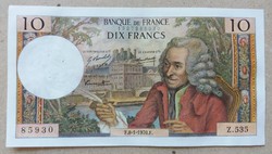 Franciaország 10 Francs 1970 VF