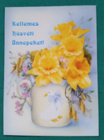 Aranyos libás húsvéti képeslap,használt