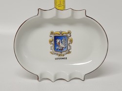 "Losoncz" címeres Herendi porcelán hamutál (1856)