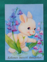 Aranyos nyuszis húsvéti képeslap,használt