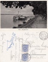 Paks Hajóállomás 1941 RK Magyar Hungary vágott