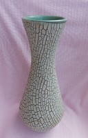 Gorka repesztett mázas kerámia retro váza 29 cm (3/d)