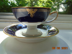 Empire hand painted rosy coffee set with embossed snake head and bay leaf pattern