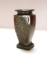 Régi,japanizáló,vagy japán bronzírozott ón váza.