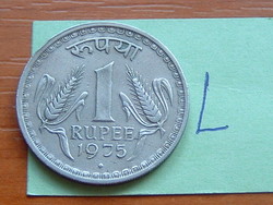 INDIA 1 RÚPIA 1975 diamond: (B), (Mumbai Mint, Bombay) Réz-nikkel #L