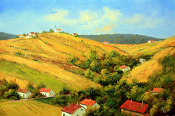 Lantos György:Zalai szőlő dombok 40x60 cm