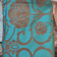 Gyönyörű türkiz és barna színű paplanhuzat / ágytakaró