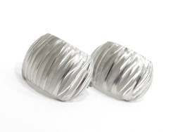 Szélesített ezüst fülbevaló (KECS-Ag95262)