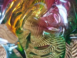 Trikolor - muránói üveg kínáló, asztalközép