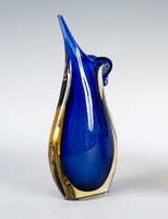 Muránoi üveg váza, kék
