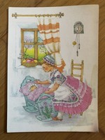 Kellemes Húsvéti Ünnepeket képeslap - B. Lazetzky Stella rajz