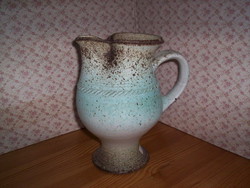 Érdekes formájú váza, régi, jelzett  {K17}