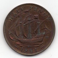Nagy-Britannia half angol penny, 1951