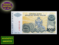UNC - 1000 DINÁR - KRAJINAI SZERB KÖZTÁRSASÁG - 1994