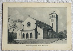 Régi képeslap Pestújhely Bp. XV. római katolikus templom