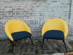 Refurbished pair of armchairs from the NDK, 1960s, vintage