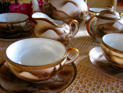 Antik keleti  litofán  teás készlet tojáshéj porcelán csésze