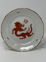 PGH Meissen- Keleti stílusú, kínai sárkány mintás, kézzel festett dísztányér - CZ