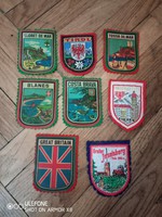 8 darab textil címer az 1970-es évekből