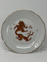 PGH Meissen- Keleti stílusú, kínai sárkány mintás, kézzel festett dísztányér - CZ