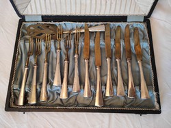 Dessert / cake cutlery set with silver handle