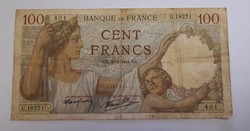 Franciaország 100 Frank 1941 Vg.