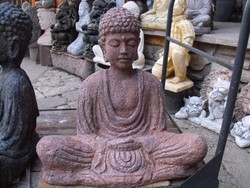 Rusztikus felületű  Balinéz  Nagy 60cm Buddha szobor feng shui Kültéri Fagyálló