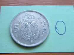 SPANYOL 5 PESETAS 1982 Royal Spanish Mint, Juan Carlos I. Réz-nikkel #O