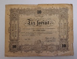 Kossuth bankó, 10 Forint 1848 G.