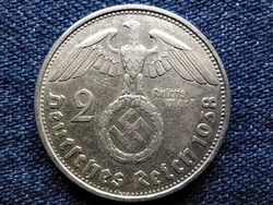 Németország Horogkeresztes .625 ezüst 2 birodalmi márka 1938 B (id54349)