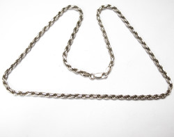 Solid silver twisted necklace.