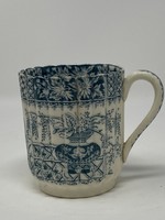 Antik angol stílusú bordázott falú teás kávés porcelán csésze- CZ