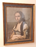 Pünkösdi kiárúsítás! Jean-Baptiste Camille Corot - The Woman with a Pearl