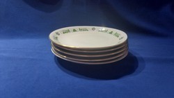 ALFÖLDI Extrém gyűjtői ritkaság zöld magyaros dekor ,arany csíkozással tányérok