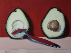 Avocados with spoon