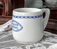 Antik kávéházi vastag porcelán kávés csésze 1905