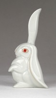 1F613 Herendi porcelán kajla fülű nyúl 10 cm