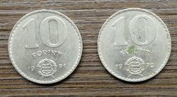 10 Forint 1971;1972 BP.