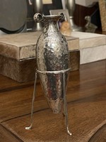 Görög Amfora formájú Art Deco 1 szál virágos ezüst váza