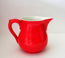 1 L antique rare red zsolnay large porcelain jug with spout
