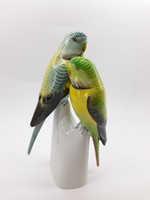 Hollóházi  porcelán papagájpár