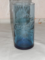 Coca cola üveg pohár ( 3 dl.-es, kék )