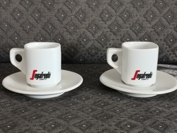 2 db Segafredo olasz porcelán kávés csésze aljjal