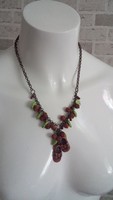 Howlit lés rudraksha fruit mineral necklace