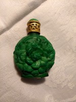 parfümös üveg csehszlovák jelzett malachit üveg