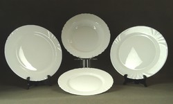 1F663 Large White Glass Plates Set of 4