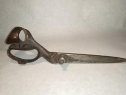 Antique, large tailor scissors with an interesting design