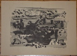 Jenő Gadányi (1896-1960) lithograph 19x14.5 cm, signed