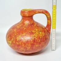 Pond head, orange glazed ceramic vase (1887)