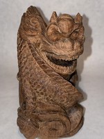 Oriental dragon wood carving